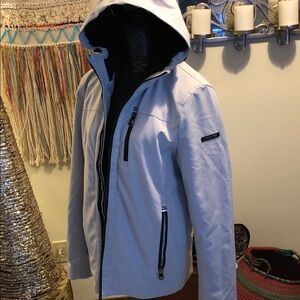 Calvin Klein Stone and Black Sherpa Jacket